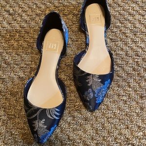 Women's GAP Black, Blue, & Silver Flowered Flats